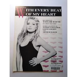 With Every Beat Of My Heart Taylor Dayne Sheet Music 1989 Pop Rock Music Song